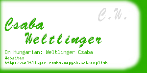 csaba weltlinger business card